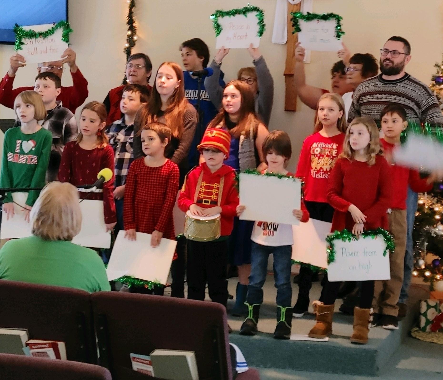 Children performing at Discovery Church holiday program