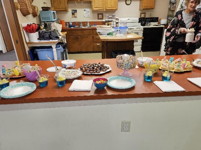Fellowship snacks table after Sunday service